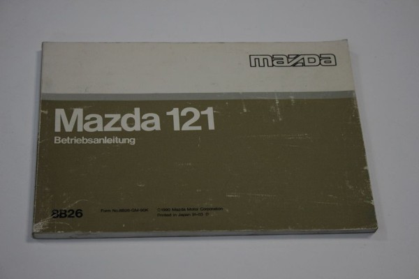 Mazda 121 Betriebsanleitung Bedienungsanleitung Handbuch Anleitung 1991